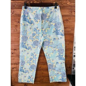 Lilly Pulitzer White Label Vintage Cotton/Spandex Capri Pants Lobster Crab Women